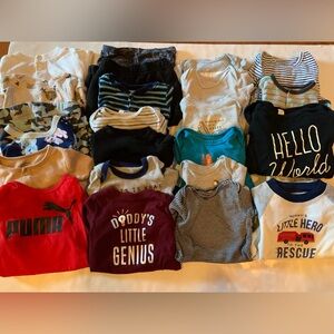 Boys Age 3 Months To 24 Months Bundle of 28 Clothing Items